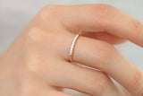0.6ct Wedding Ring Band Round Cut Diamond Minimalist Design 14k Yellow Gold Over