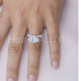 2.2ct Round Cut Moissanite Cocktail Eternity Wedding Band 14k White Gold Plated