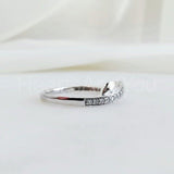 0.2ct Round Cut Moissanite Anniversary Women Wedding Band 14k White Gold Plated