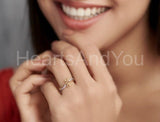 0.5ct Round Cut Moissanite Leaf Vine Bypass Engage Ring 14k Yellow Gold Plated