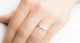 1ct Baguette Cut Diamond Engagement Ring Stackable Minimalist 14k WhiteGold Over