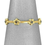 1.5ct Round Black Diamond Floral Design Thin Wedding Band 14K Yellow Gold Over