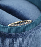 0.4ct Round Simulated Black Diamond Eternity Wedding Band 14k Yellow Gold Plated