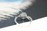 2.3ct Round Cut VVS1 Diamond Split Shank Engagement Ring 14k White Gold Finish