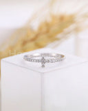 0.5ct Round Cut Moissanite Solitaire with Accents Ring 14k Yellow Gold Plated