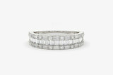 2.5ct Wedding Band Baguette Cut Diamond Channel Set Cluster 14k White Gold Over