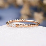 0.7ct Round Cut Diamond Braided Band Trilogy Engagement Ring 14k White Gold Over