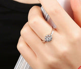 1.3ct Round Cut Diamond Engagement Ring 14k White Gold Finish Floral Solitaire