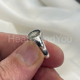 0.1ct Round Cut Moissanite Signet Men's Engagement Ring 14K White Gold Plated