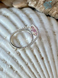 2ct Cushion Cut Pink Sapphire Braided Shank Solitaire Ring 14k White Gold Finish