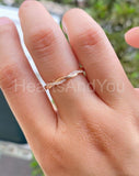 0.12ct Round Cut Moissanite Infinity Women Wedding Band 14k Yellow Gold Plated