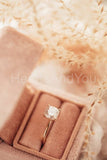 0.3ct Cushion Simulated Diamond Solitaire Engagement Ring 14k Yellow Gold Plated