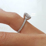 3Ct Round Cut Diamond Classic Proposal Solitaire Ring 14K White Gold Finish