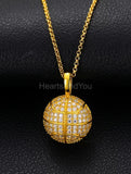 2ct Round Moissanite Basketball Hip Hop Pendant 14k Yellow Gold Plated NO CHAIN