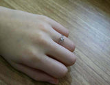 0.5ct Engagement Ring Round Cut Diamond Stylish Solitaire 14k White Gold Finish