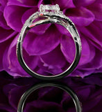 2ct Round Cut VVS1 Diamond Infinity Swirl Engagement Ring 14k White Gold Finish