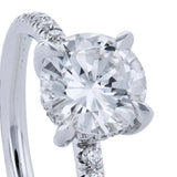 1.6ct Round Cut Diamond Engagement Ring Classic Solitaire 14k White Gold Finish