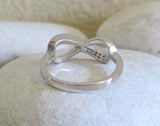 1.4ct Round Cut Diamond Engagement Ring Infinity Solitaire 18k White Gold Finish