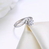 0.5ct Round Cut Diamond Engagement Ring 14k WhiteGold Finish Solitaire for Women