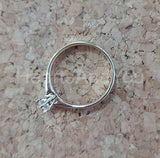 0.12ct Round Cut Moissanite Solitaire Engagement Ring 14k Yellow Gold Plated