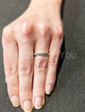 0.1ct Round Cut Simulated Diamond Anniversary Wedding Band 14k White Gold Plated
