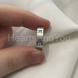 0.5ct Round Cut Moissanite Flush Set Men's Wedding Band 14K White Gold Plated