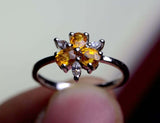 2.3ct Engagement Ring Oval Cut Citrine Stylish Partywear 14k White Gold Finish