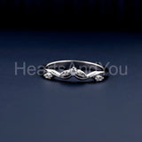0.5ct Round Cut Moissanite Proposal Ring Wedding Band 14k White Gold Plated