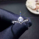 Stackable Curved Wedding Band 1ct Round Cut VVS1D Diamond 14k White Gold Finish