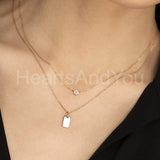 0.3ct Round Cut Moissanite Floral Cluster Pendant Chain 14k Yellow Gold Plated