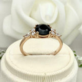 1.5ct Engagement Ring Round Cut Diamond Solitaire Petite 14k Yellow Gold Finish