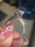 2.5ct Round Cut VVS1 Diamond Unique Design Engagement Ring 14k White Gold Finish