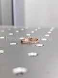 0.35ct Round Cut Moissanite Half Eternity Wedding Band 14k Rose Gold Plated