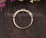 0.5ct Baguette Simulated Diamond Minimalist Wedding Band 14k White Gold Plated