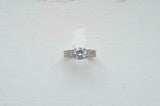 Split Shank Solitaire Engagement Ring 2ct Round Cut Diamond 14k WhiteGold Finish