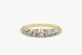 2.6ct Engagement Ring Round Cut Diamond Stackable Design 14k Yellow Gold Finish