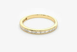 1ct Wedding Ring Band Baguette Cut Diamond Full Eternity 14k Yellow Gold Finish