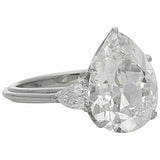 1.5Ct Pear Cut Diamond Trilogy Elegant Engagement Ring 18K White Gold Finish