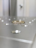 0.3ct Round Cut Moissanite Bezel Set Women Wedding Band 14k Yellow Gold Plated