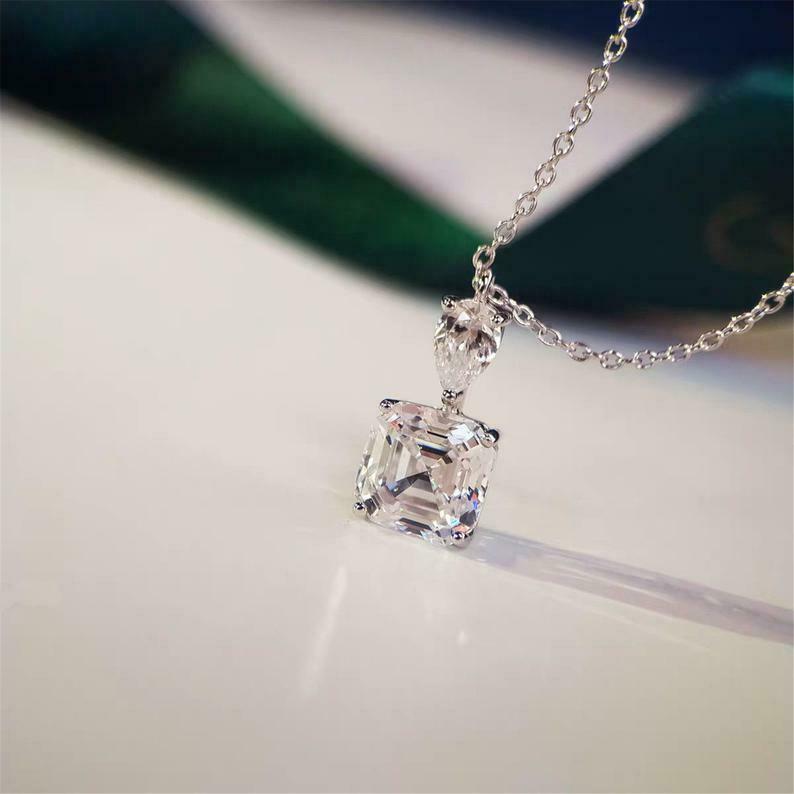 Stephanie Solitaire Diamond Pendant - Royal Asscher Diamonds
