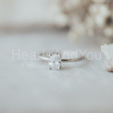 0.4ct Oval Simulated Diamond Solitaire Engagement Ring 14k Yellow Gold Plated