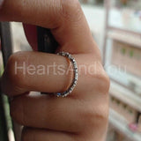 0.2ct Baguette Simulated Diamond Minimalist Wedding Band 14k White Gold Plated