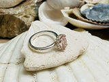 1.3ct Engagement Ring Oval Cut Peach Morganite Solitaire 14k White Gold Finish