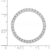 1ct Round Cut Moissanite Hollow Disc Pendant 14k White Gold Plated NO CHAIN