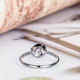 1.2ct Marquise Diamond Engagement Ring 3 Stone Leaf Design 14k White Gold Finish