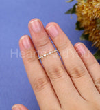 0.3ct Marquise Simulated Diamond Anniversary Wedding Band 14k Yellow Gold Plated