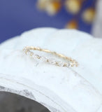 0.3ct Marquise Simulated Diamond Single Prong Wedding Band 14k YellowGold Plated