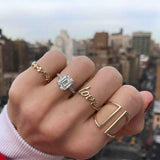 1.7ct Emerald Cut Diamond Engagement Ring 14k WhiteGold Finish Accents Solitaire