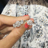 1.7ct Round Cut Diamond Engagement Ring 14k White Gold Finish Accents Solitaire