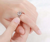 2.6ct Round Cut Peach Morganite Diamond Cluster Accent Ring 14k Rose Gold Finish